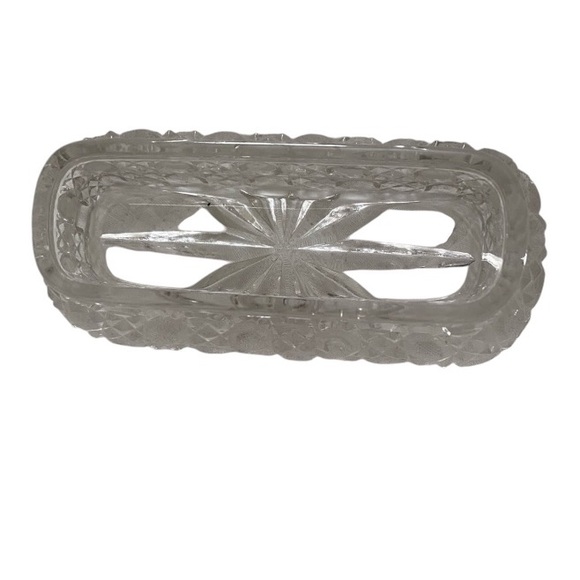 Antique Cut Crystal Trinket Box with Sterling Lid, UK - Picture 5 of 16